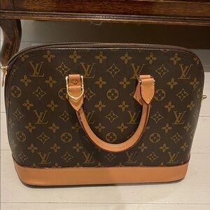 Louis Vuitton Monogram Satchel in Brown and Tan